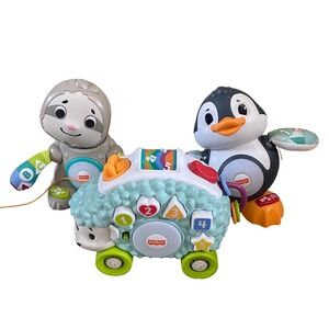 Fisher Price Linkimals Hedgehog Penguin Sloth Teaching Game Song Dancing Smooth